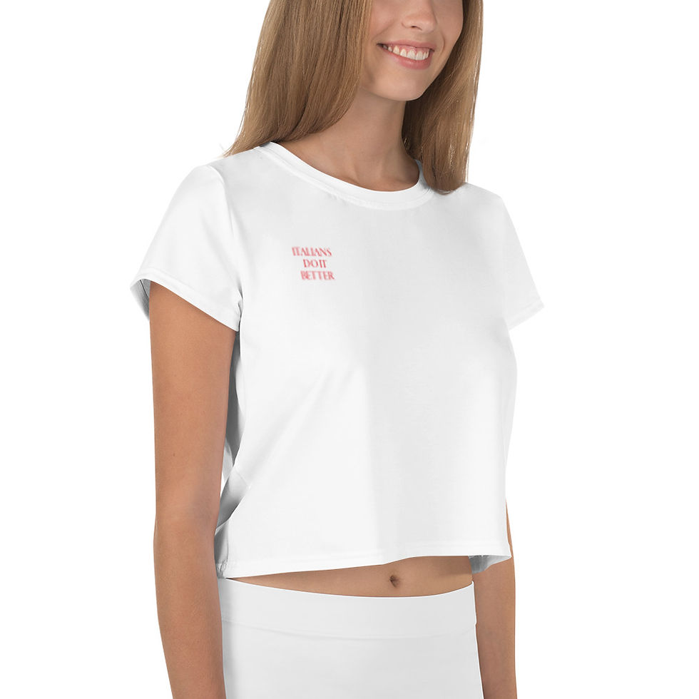 Miniatura: T-Shirt Italians do it better bianca e rossa 