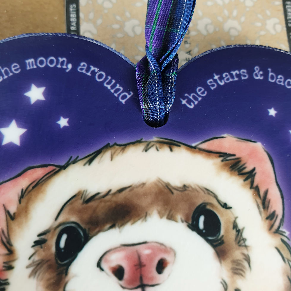 Thumbnail: Ferret Hanging Tile - Purple or Cream