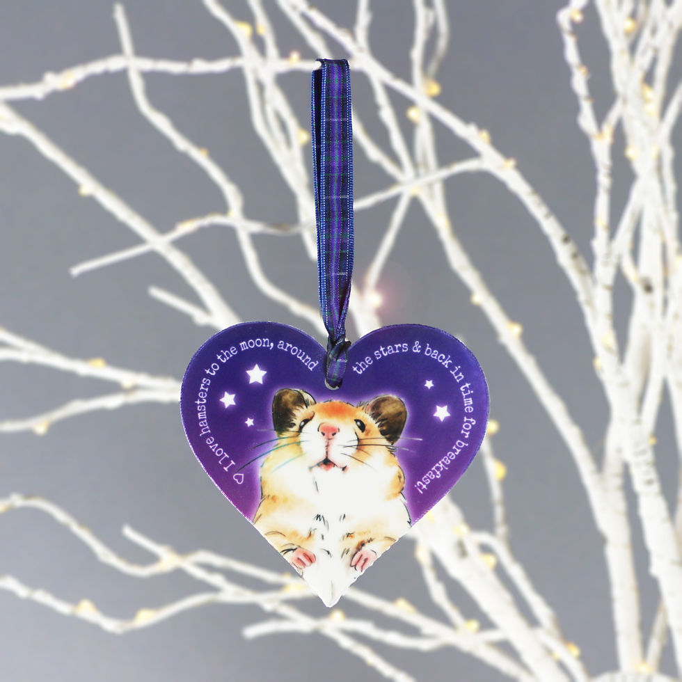 Thumbnail: Hamster Hanging Tile - Purple OR Cream