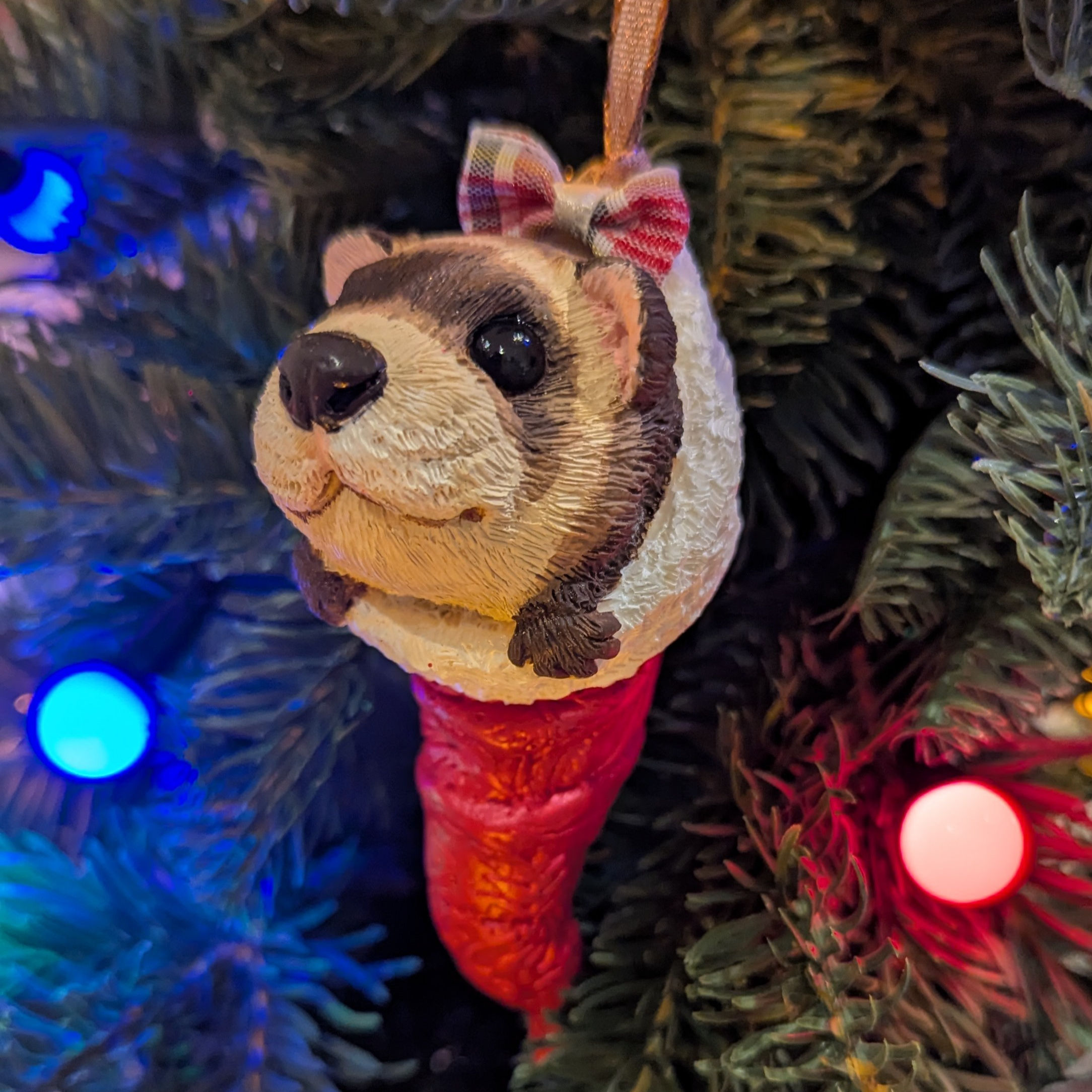 Ferret Christmas Tree Ornament