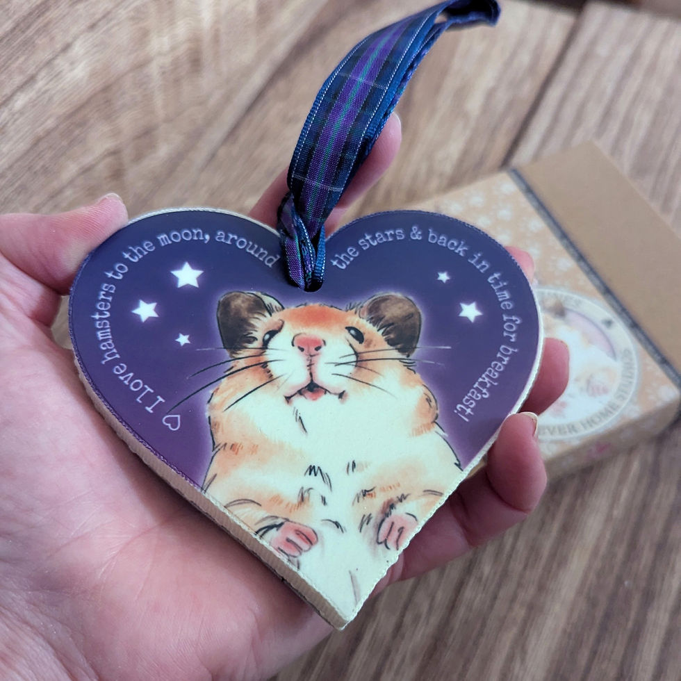 Thumbnail: Hamster Hanging Tile - Purple OR Cream