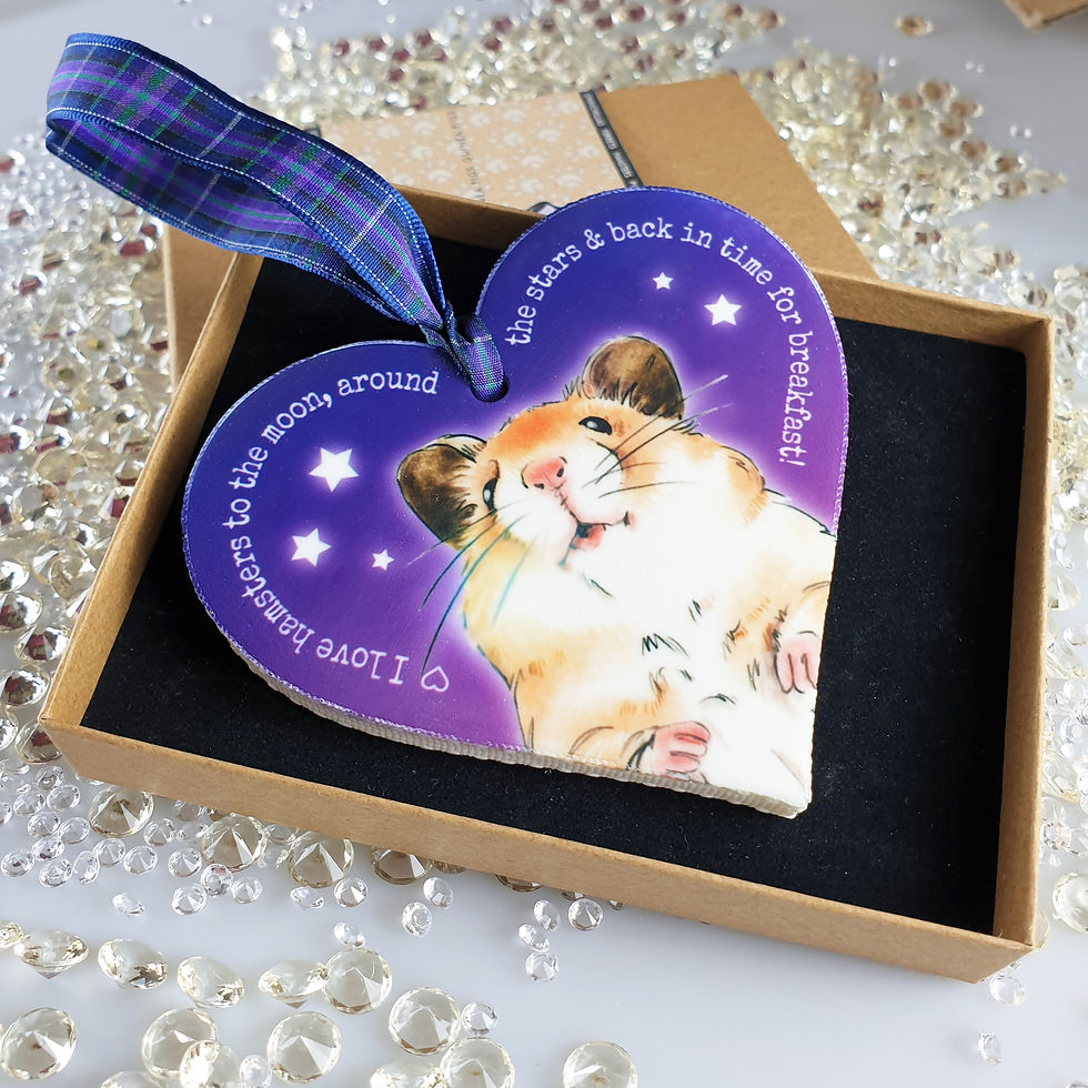 Thumbnail: Hamster Hanging Tile - Purple OR Cream