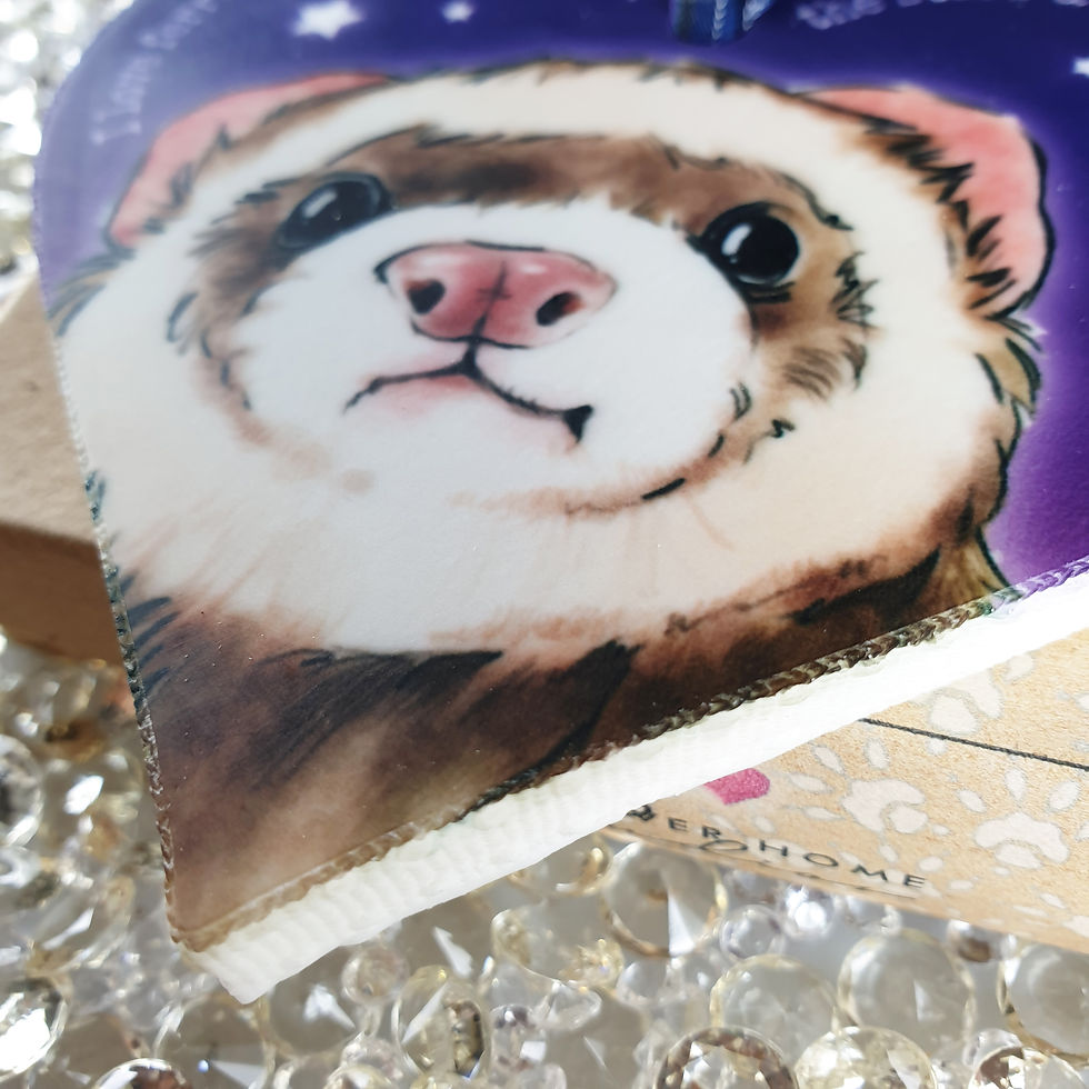 Thumbnail: Ferret Hanging Tile - Purple or Cream