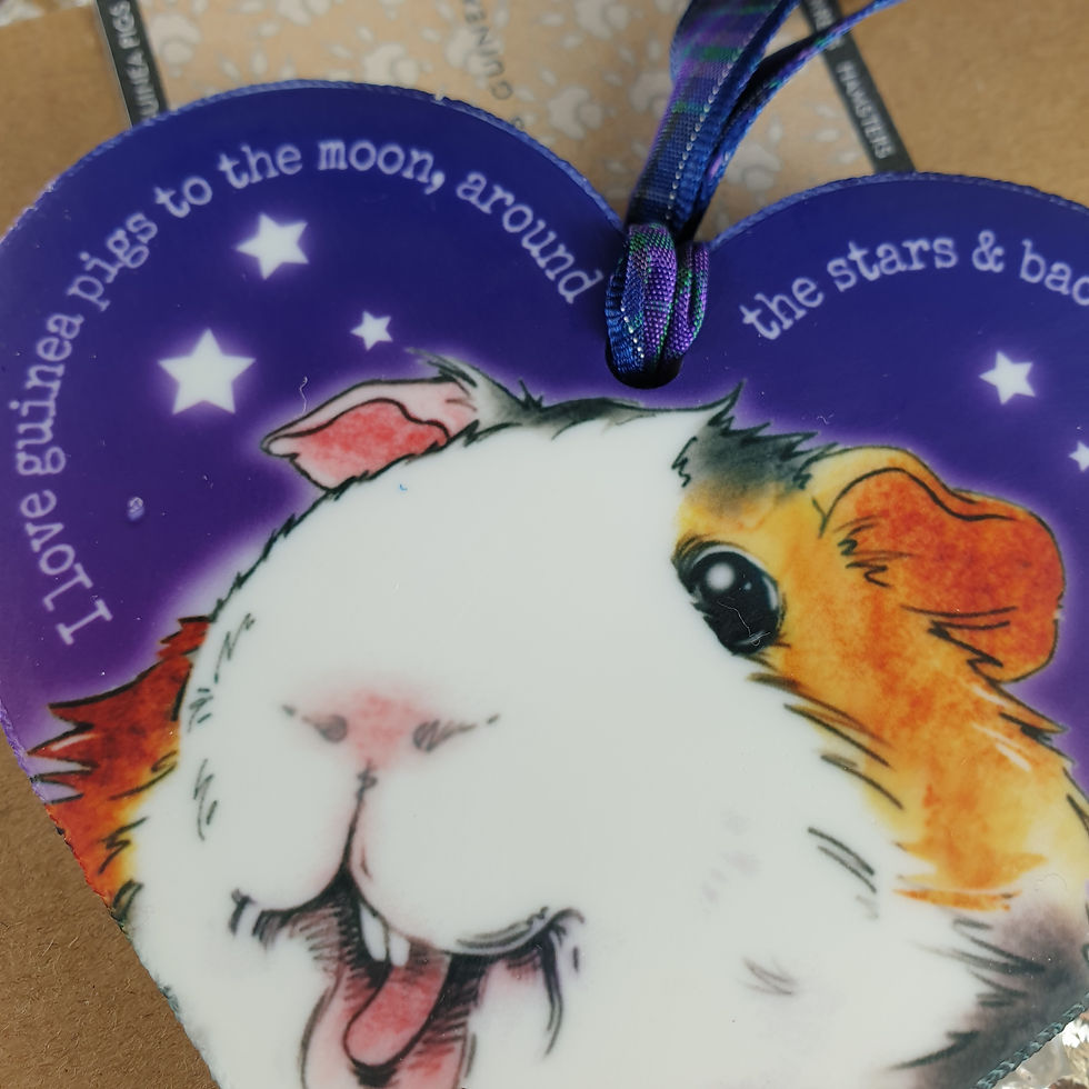 Thumbnail: Guinea Pig Hanging Tile - Purple or Cream