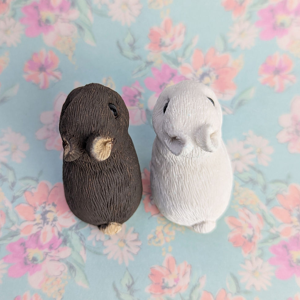 Thumbnail: Netherlands Dwarf Rabbit - Mini figurine sculpture