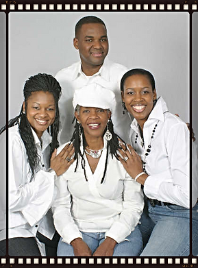 Family group photo with mom