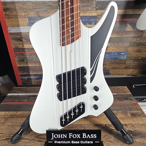 Dingwall D-Roc Standard 5 - Matte Ducati Pearl White | John Fox Bass