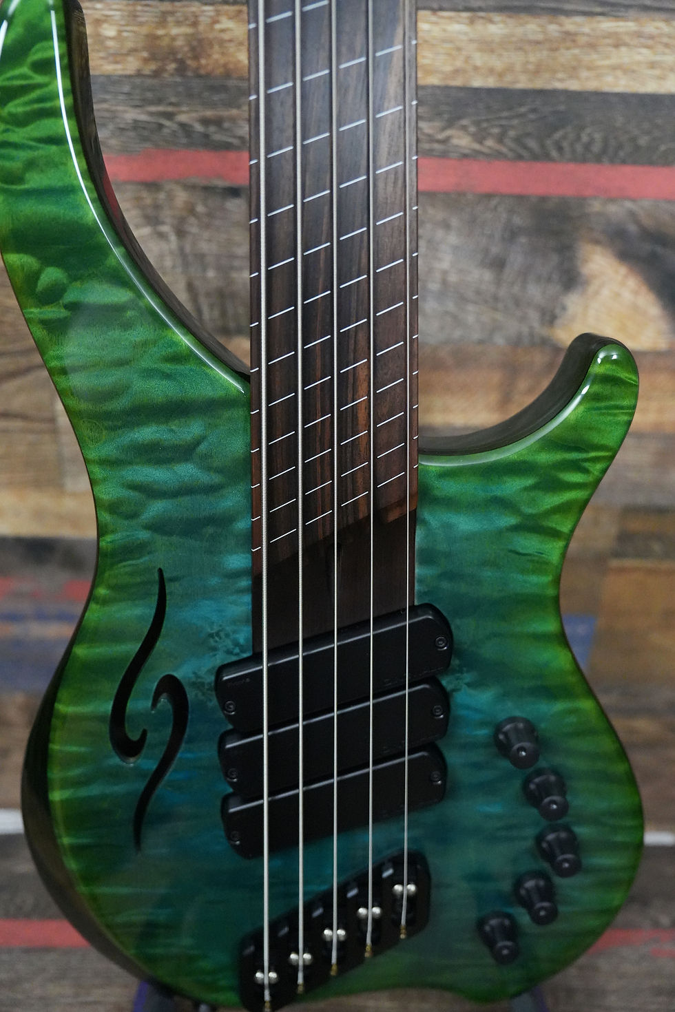 Thumbnail: Dingwall Afterburner II Fretless 5 string, Turquoise Greenburst