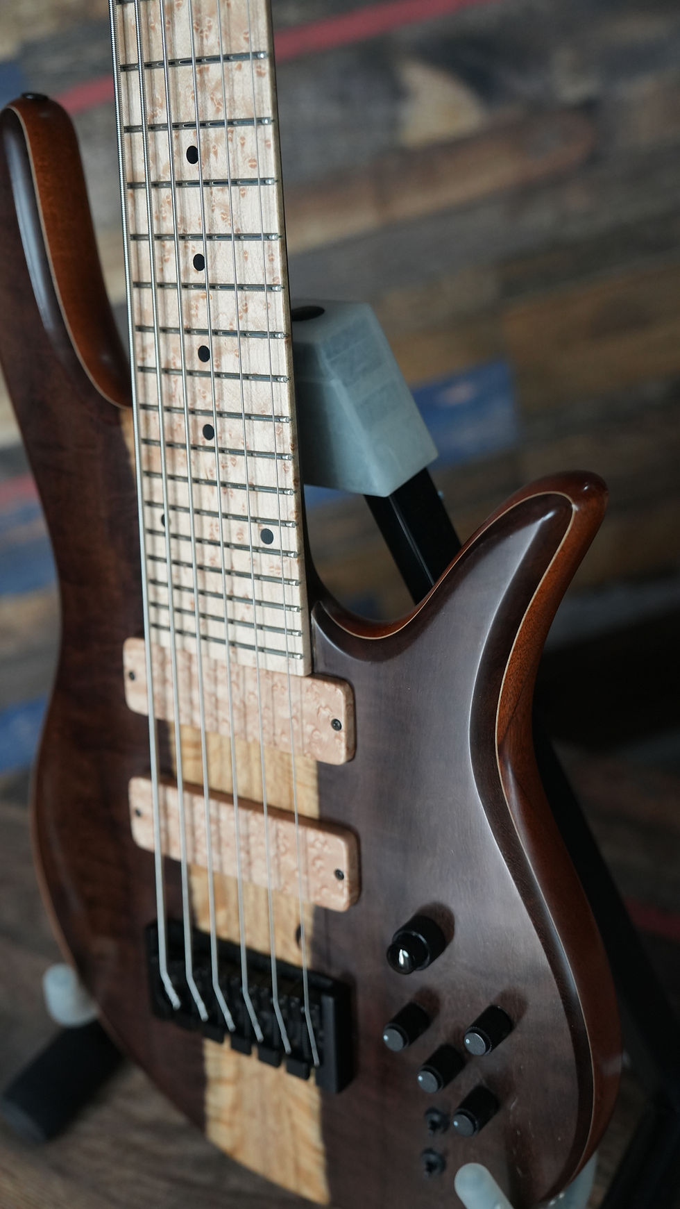 Thumbnail: 2011 Fodera Monarch 6 Elite - 33" scale, narrow spacing and exotic woods galore