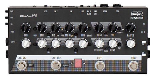 GR Bass Dual Pre 2-channel bass preamp pedal | John Fox Bass