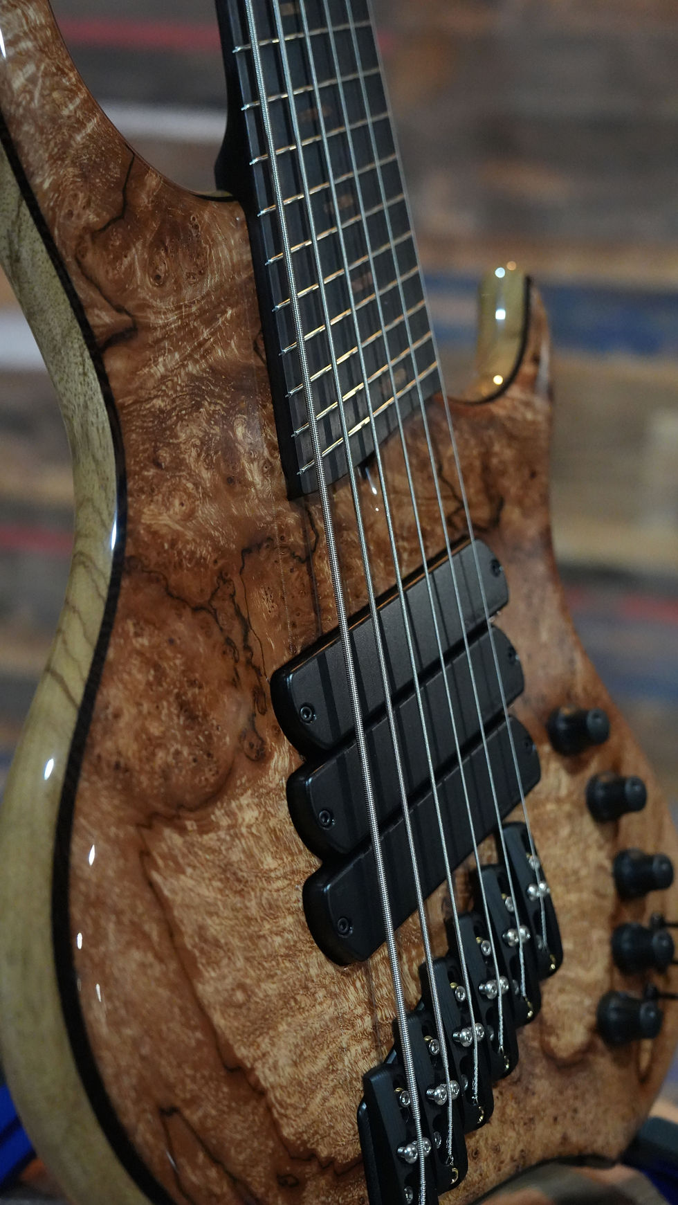 Thumbnail: Dingwall Z3 6-string - Black Limba body, Spalted Maple Burl top