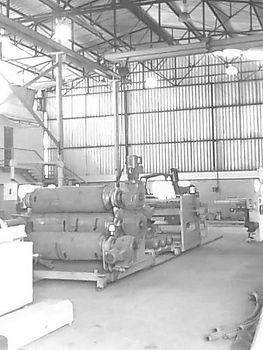 Foto da instalação da máquina principal em Piracicaba, São Paulo
