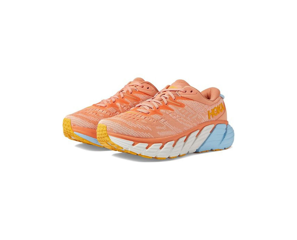 Thumbnail: HOKA Women's Gaviota 4 Everyday Running Shoe - Shell Coral / Peach Parfait