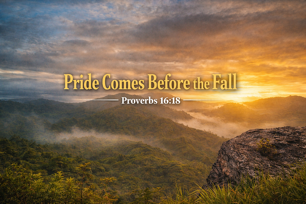 Pride Ah Guh Come Just Befoe Destruction — Proverbs 16:18