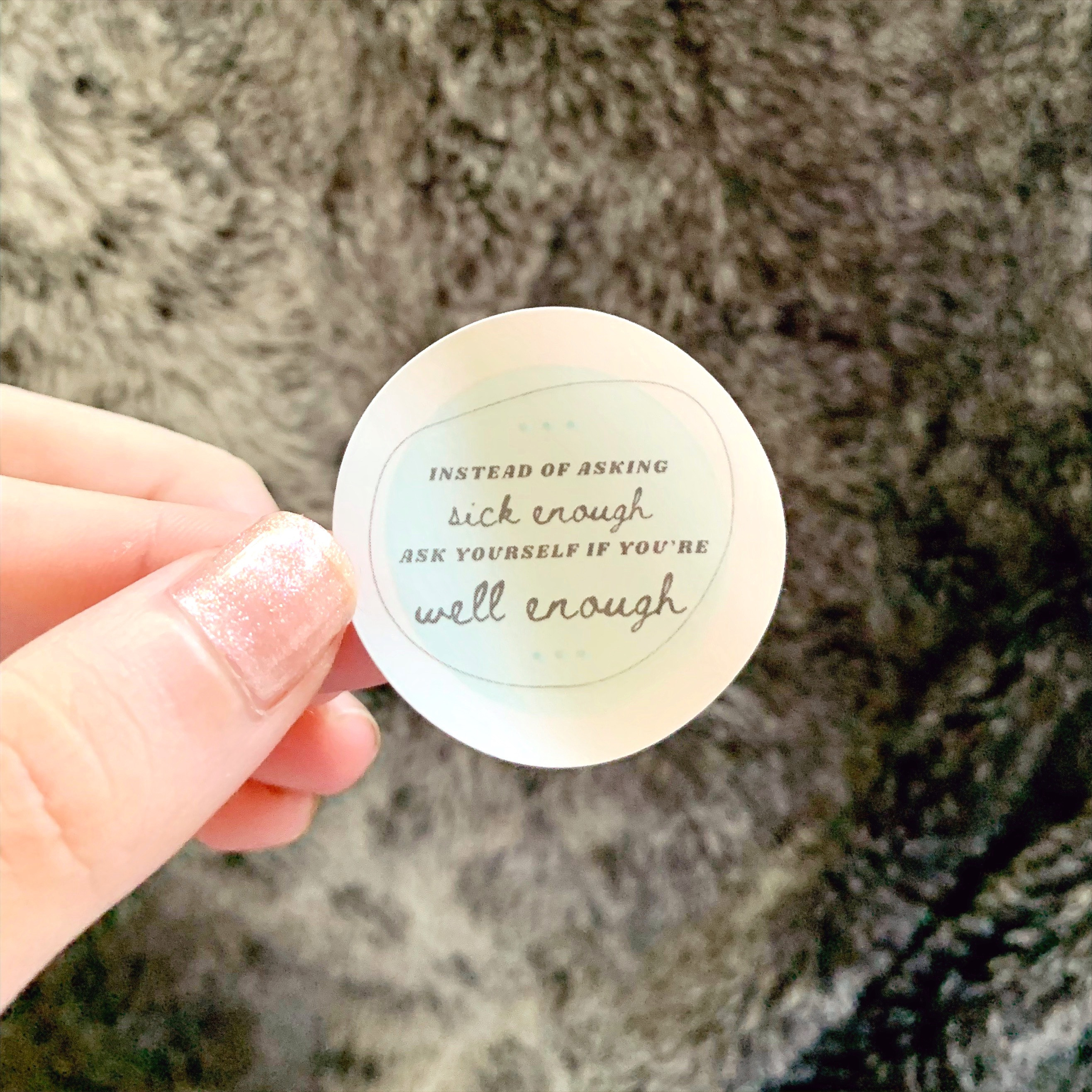 'Sick Enough' stickers blue