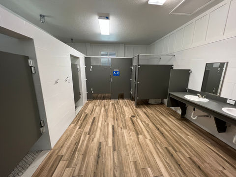 Inside view of our temp controlled bathhouse