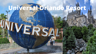 Universal globe and a castle at the park