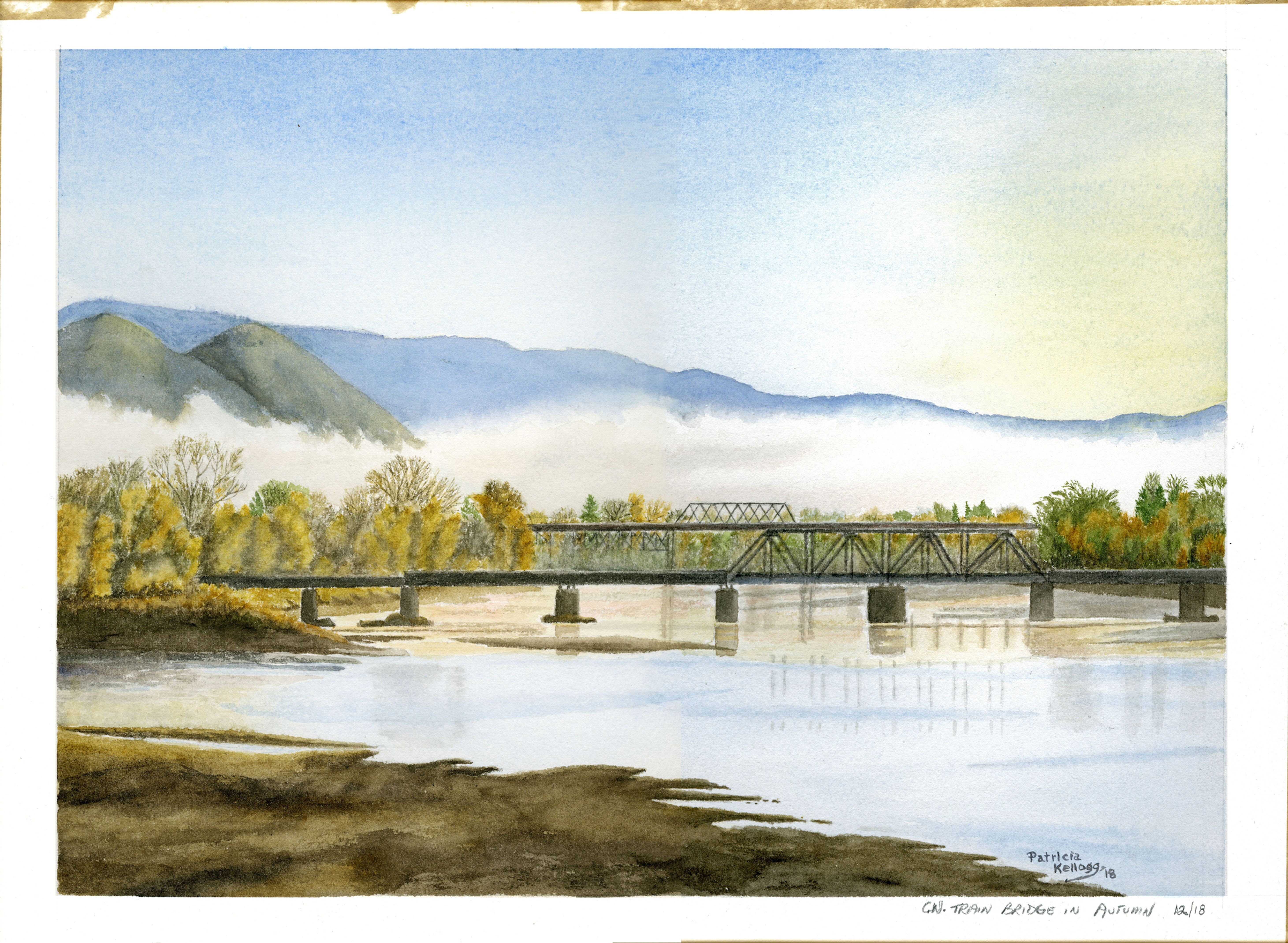 C.N. Train Bridge in Autumn