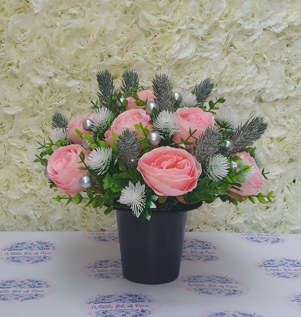 Thumbnail: Christmas grave flowers