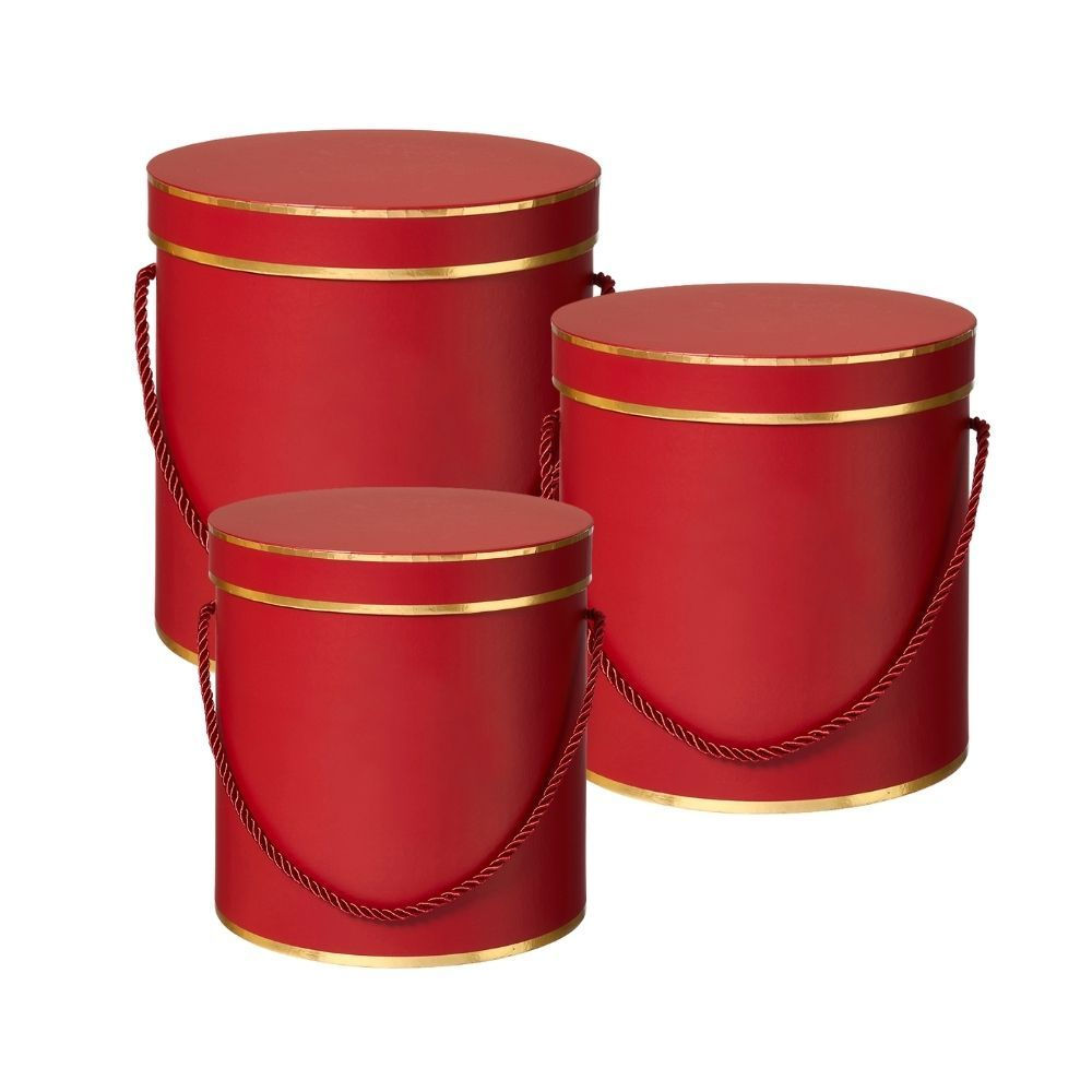 Hamilton Hat Box - Gold Trimmed - Colour Options