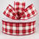 Thumbnail: 2.5" Windowpane Plaid Ribbon Red, Ivory, Black Wired Ribbon - Priced