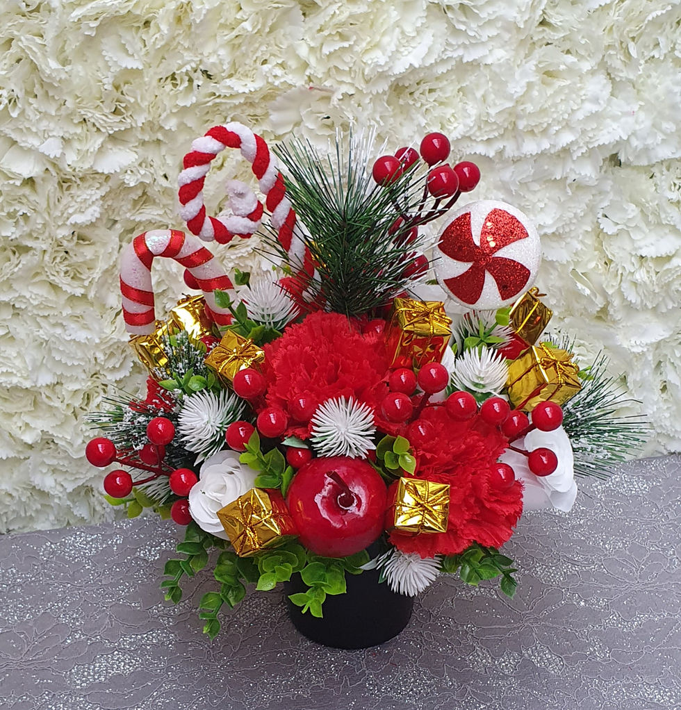 Thumbnail: RED ROSES AND CARNATION MEMORIAL FLOWERS