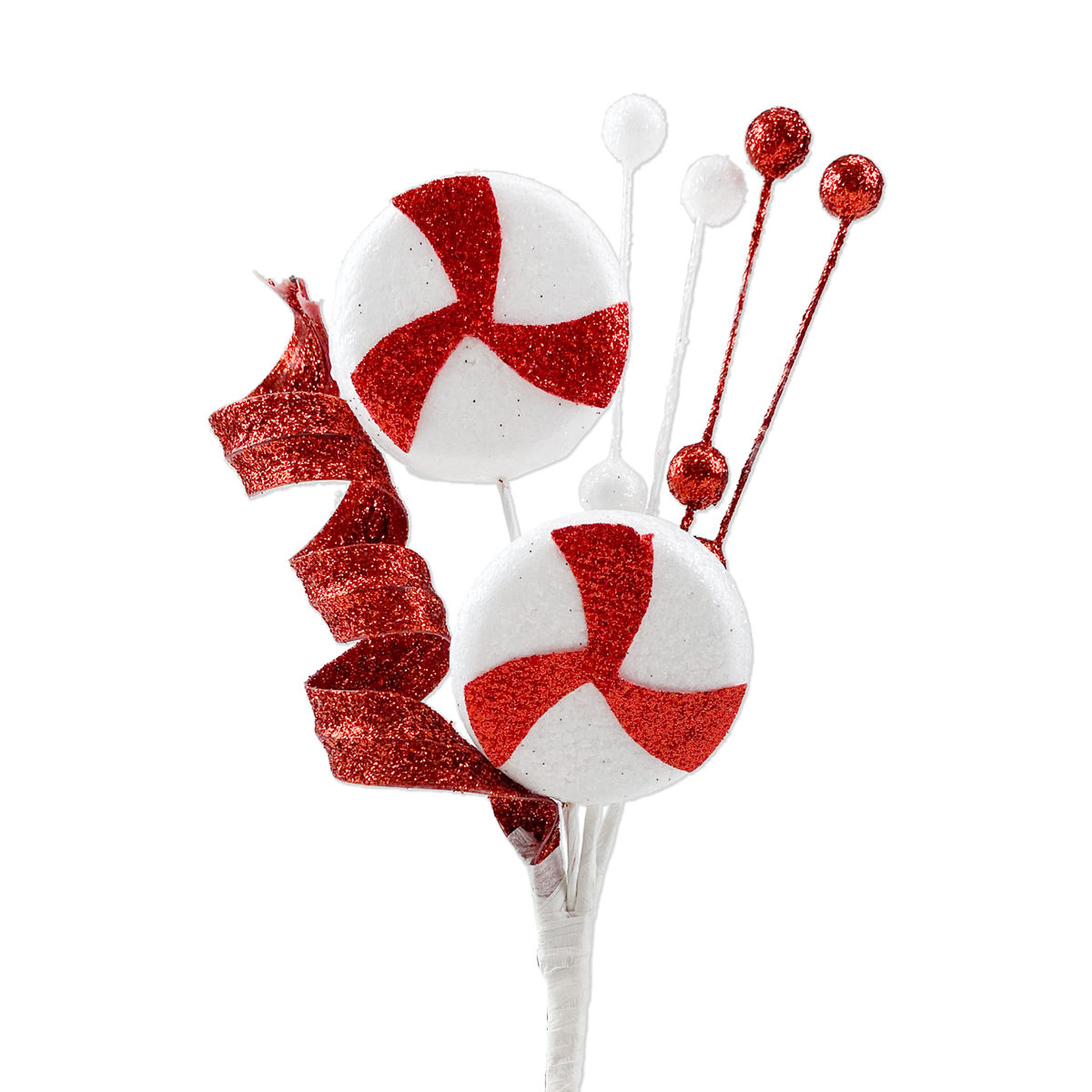 20cm Red & White Candy Curl Pick