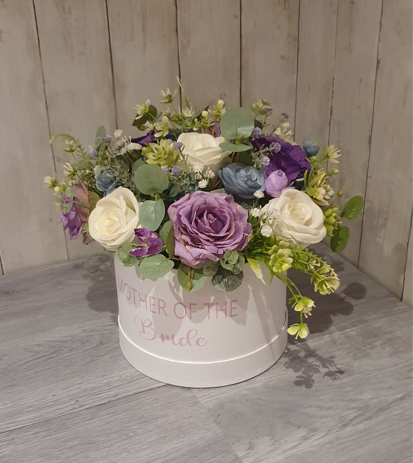 Mother Of The Bride/Groom Silk Hatbox Arrangement