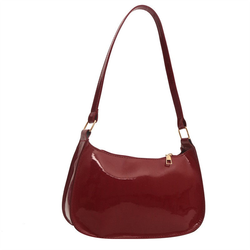 Thumbnail: HOMEFIH PU Leather Handbag Solid Color Cherry Pendant Casual Shoulder Bag Versat