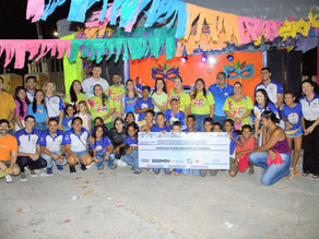 Ziane Costa entrega cheque de quase meio milhão à entidade social