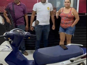 Moto furtada em bar é recuperada horas depois pela polícia em Delmiro Gouveia