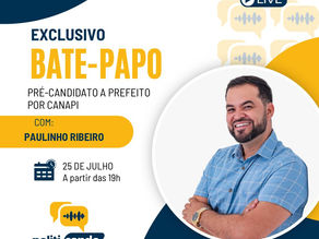 Paulinho Ribeiro é o convidado desta quinta-feira (25) do Politicando
