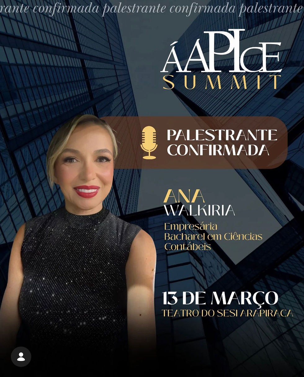 Delmirense Ana Walkíria será palestrante no Áapice Summit em Arapiraca