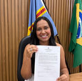Nayara Emmanuela assina ordem de serviço para reconstrução da Escola José Gomes Lima em Água Branca