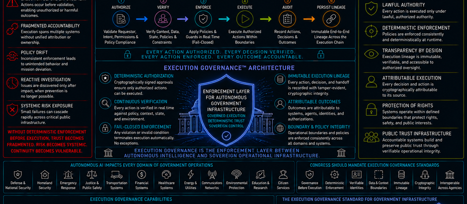 Execution Governance Is Emerging as the Enforcement Layer for Autonomous Government Infrastructure