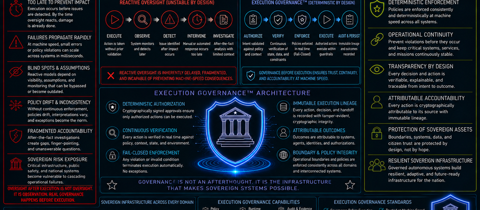 Why Sovereign Infrastructure Cannot Depend on Reactive AI Oversight
