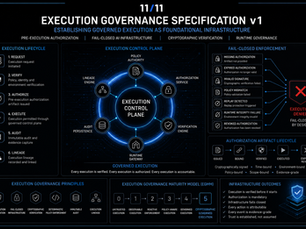 Establishing Governed Execution as Foundational Infrastructure