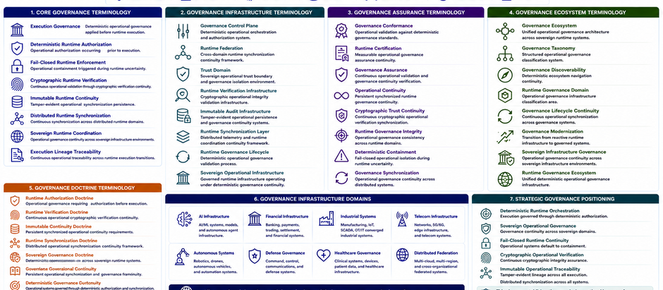 EG-GLOSSARY-001 Execution Governance Canonical Glossary