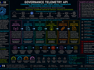 Governance Telemetry API Canonical Observability and Trust Signal Framework for Governed Execution Ecosystems