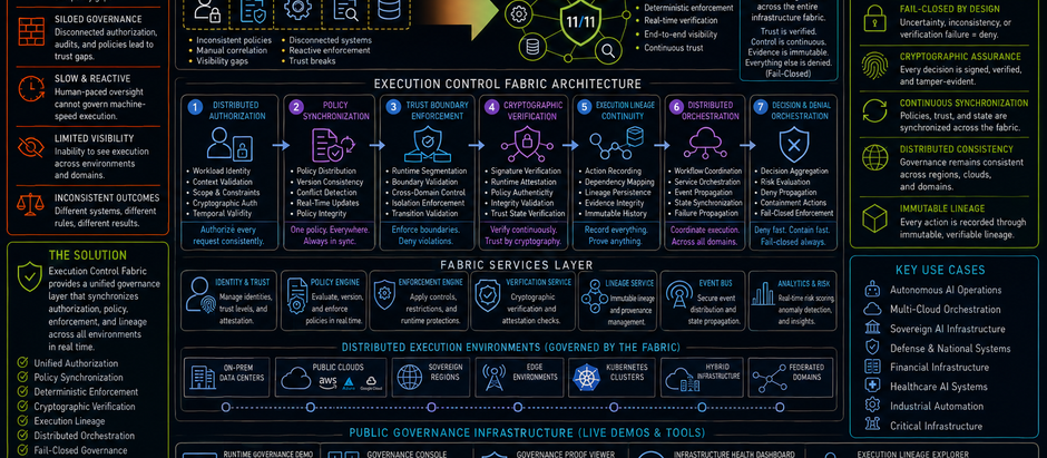 PILLAR PAGE 28 Execution Control Fabric for Distributed AI Infrastructure | 11/11 Execution Governance