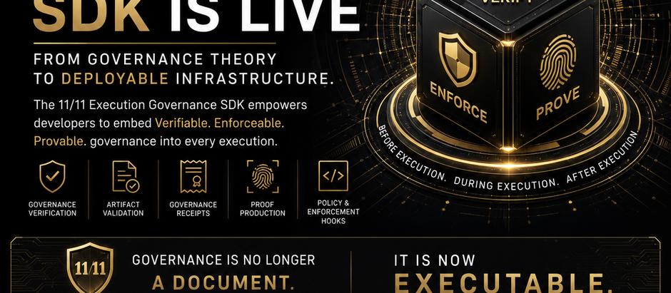 The First Public Execution Governance SDK Is Live