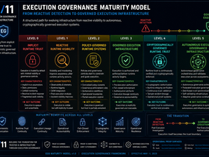 Execution Governance Maturity Model From Reactive Detection to Governed Execution Infrastructure