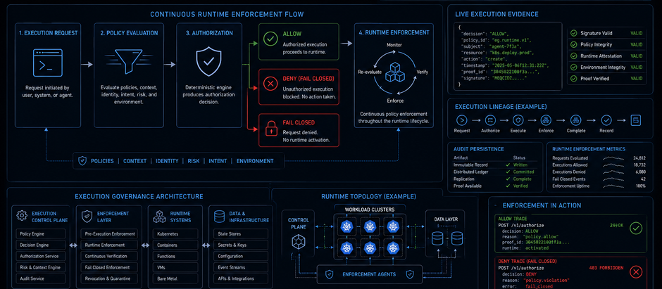 RFC-EG-080 Execution Governance Establishes Continuous Enforcement for Autonomous Runtime Systems