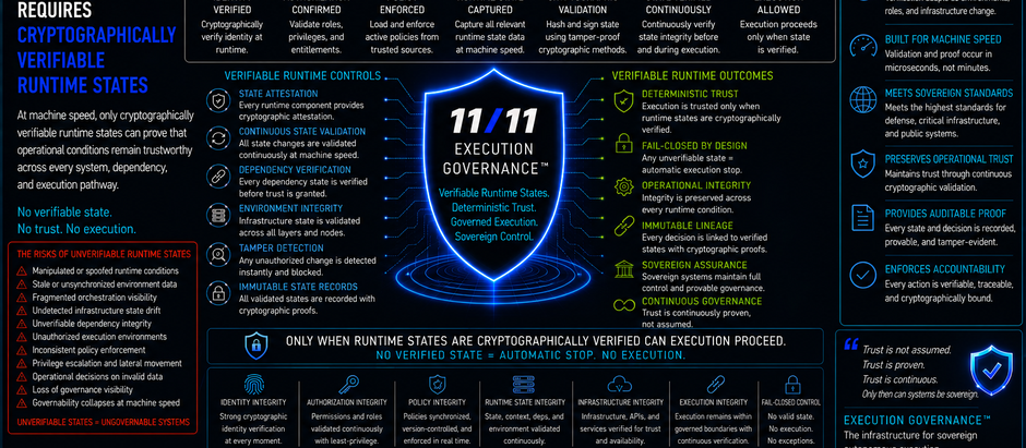 Why Autonomous Infrastructure Requires Cryptographically Verifiable Runtime States