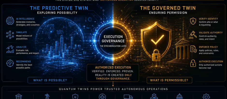 Quantum Twins: From Simulation To Governed Reality