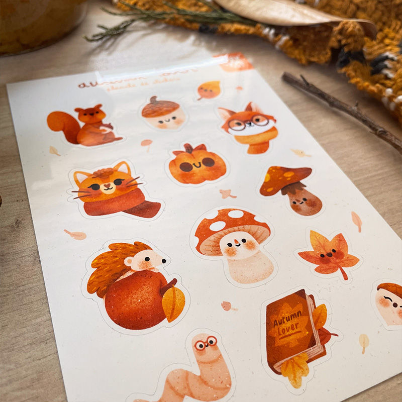 Miniature : Planche de stickers d'automne