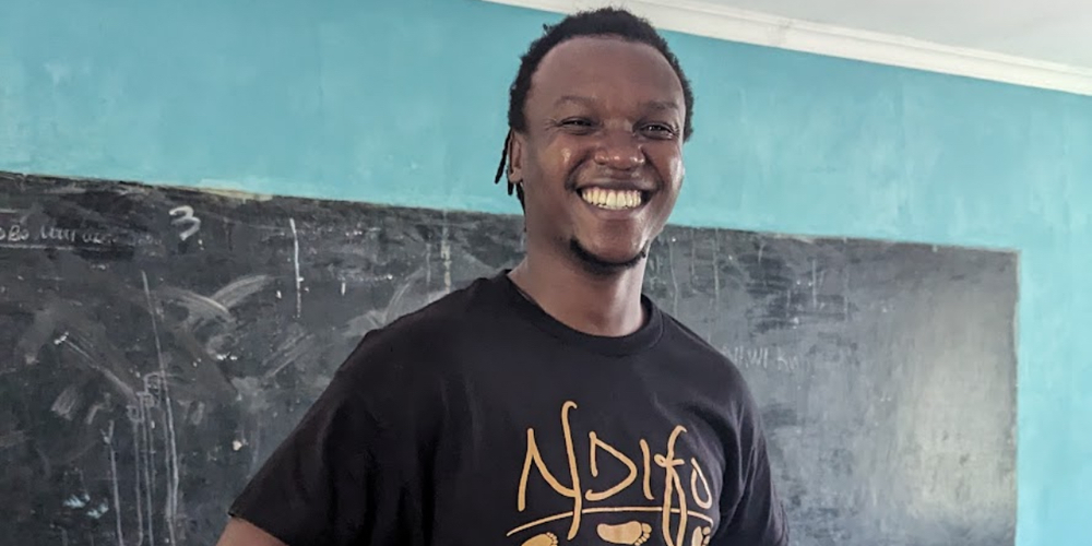 Steven at the Likamba Primary School