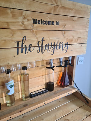 Personalised pallet wood bar by Rosie's Pallet Co.