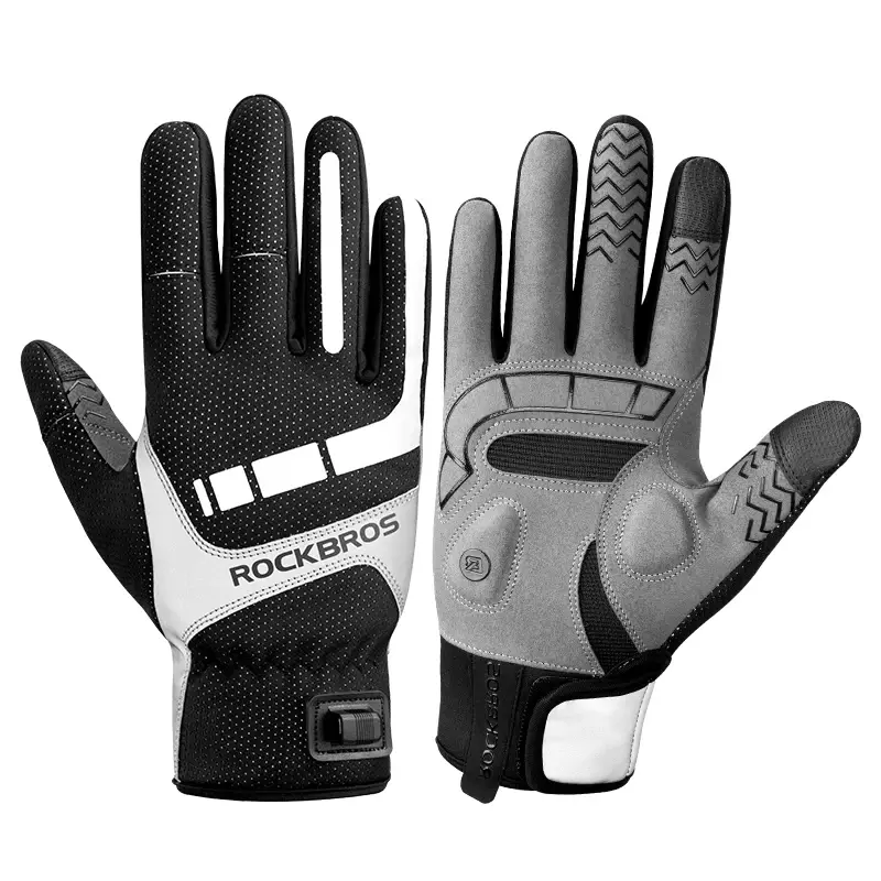 Thumbnail: ROCKBROS Heated Winter Glove Cycling Gloves USB Electric Rechargeable Ski Gloves