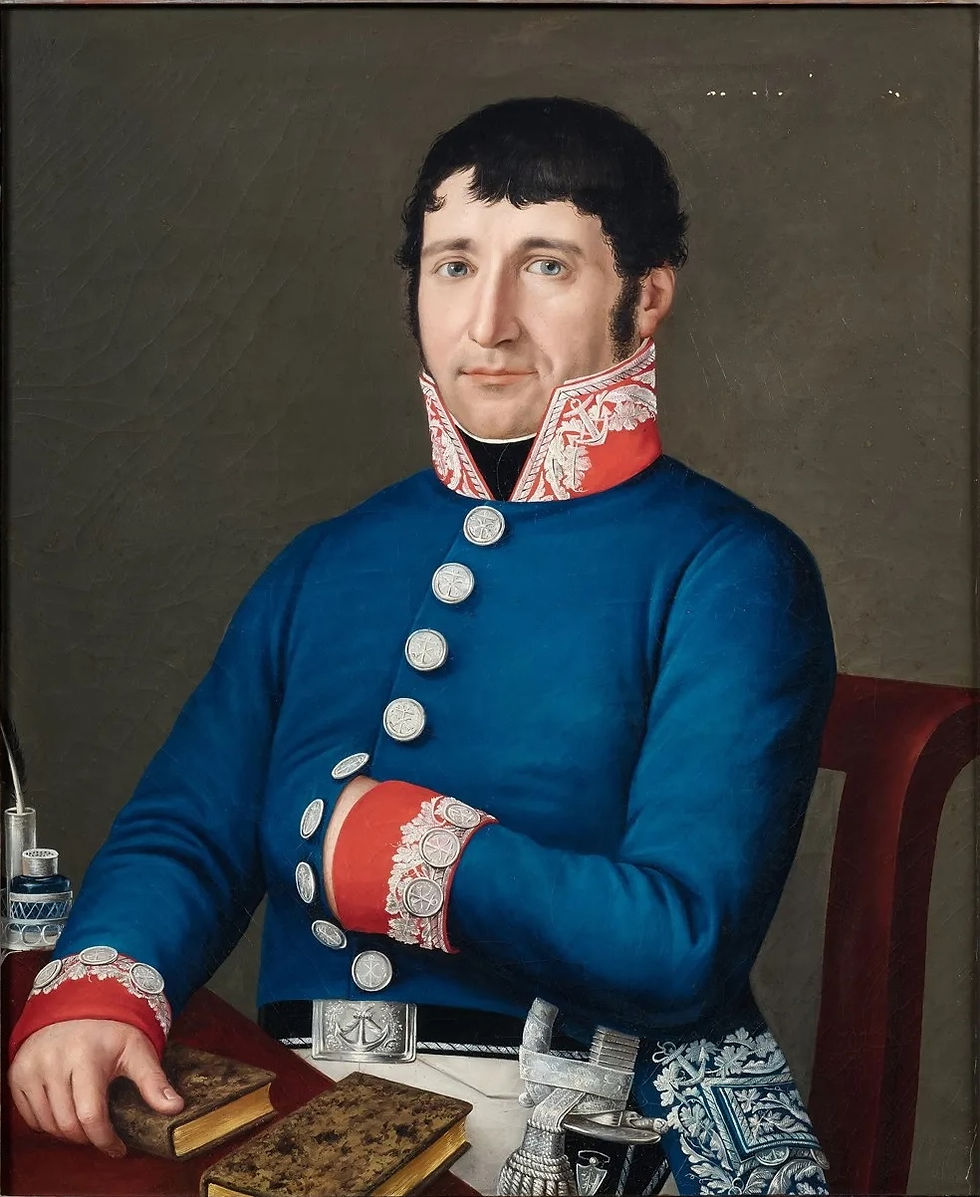 1804. Le superbe portrait d'un commissaire de marine